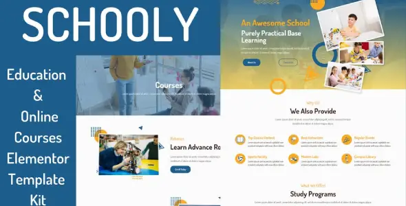 Schooly – Education & Online Courses Elementor Template Kit